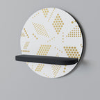 SPOTTED DAZE Rundes Kunstregal in Schwarz