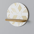 SPOTTED DAZE Rundes Kunstregal in Eiche-Optik