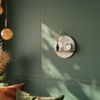 SPOTTED DAZE Rundes Kunstregal in Eiche-Optik