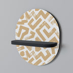 CLUSTER CRAFTS Oval Art Shelf In Black Finish