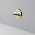 CLUSTER CRAFTS Oval Art Shelf In Black Finish