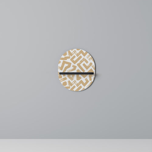 CLUSTER CRAFTS Oval Art Shelf In Black Finish