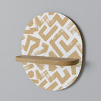 CLUSTER CRAFTS Ovales Kunstregal in Eiche-Optik