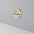 CLUSTER CRAFTS Ovales Kunstregal in Eiche-Optik