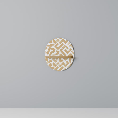 CLUSTER CRAFTS Oval Art Shelf In Oak Effect