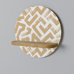 CLUSTER CRAFTS Round Art Shelf In Oak Effect