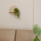 CLUSTER CRAFTS Round Art Shelf In Oak Effect