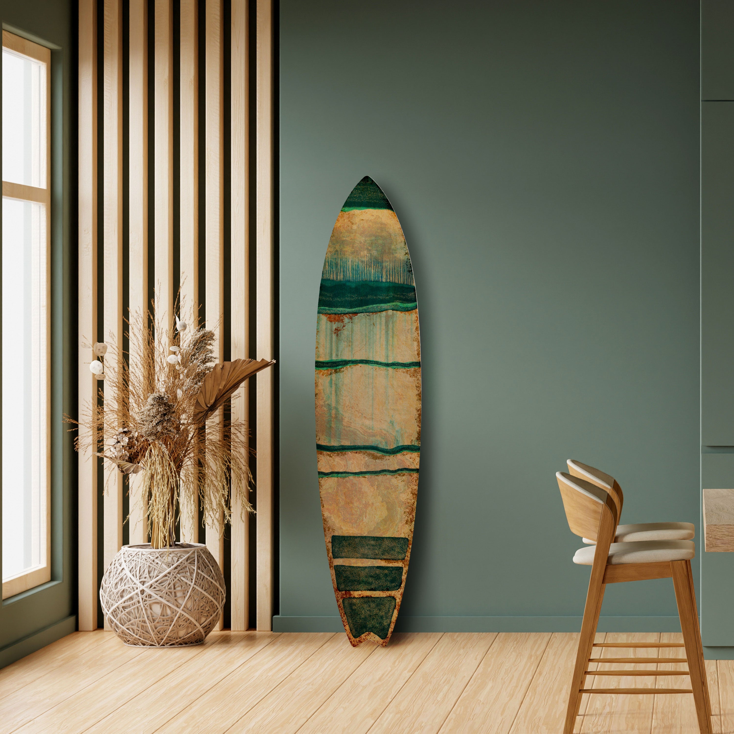 EMERALD MELANCHOLY Deko-Surfboard