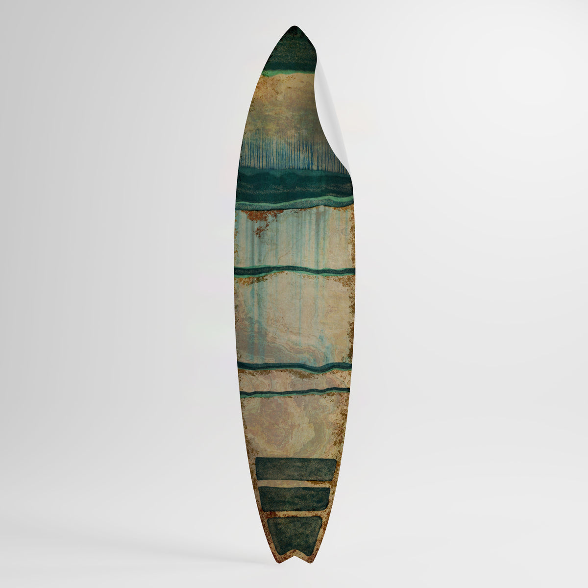 EMERALD MELANCHOLY Peel and Stick Surfboard Sticker