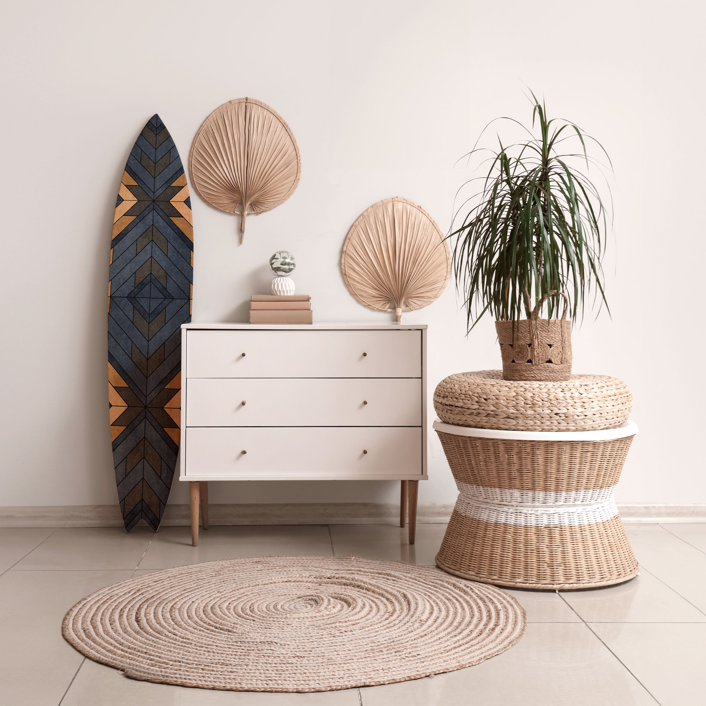 CRAFTY GEOMETRY Deko-Surfboard
