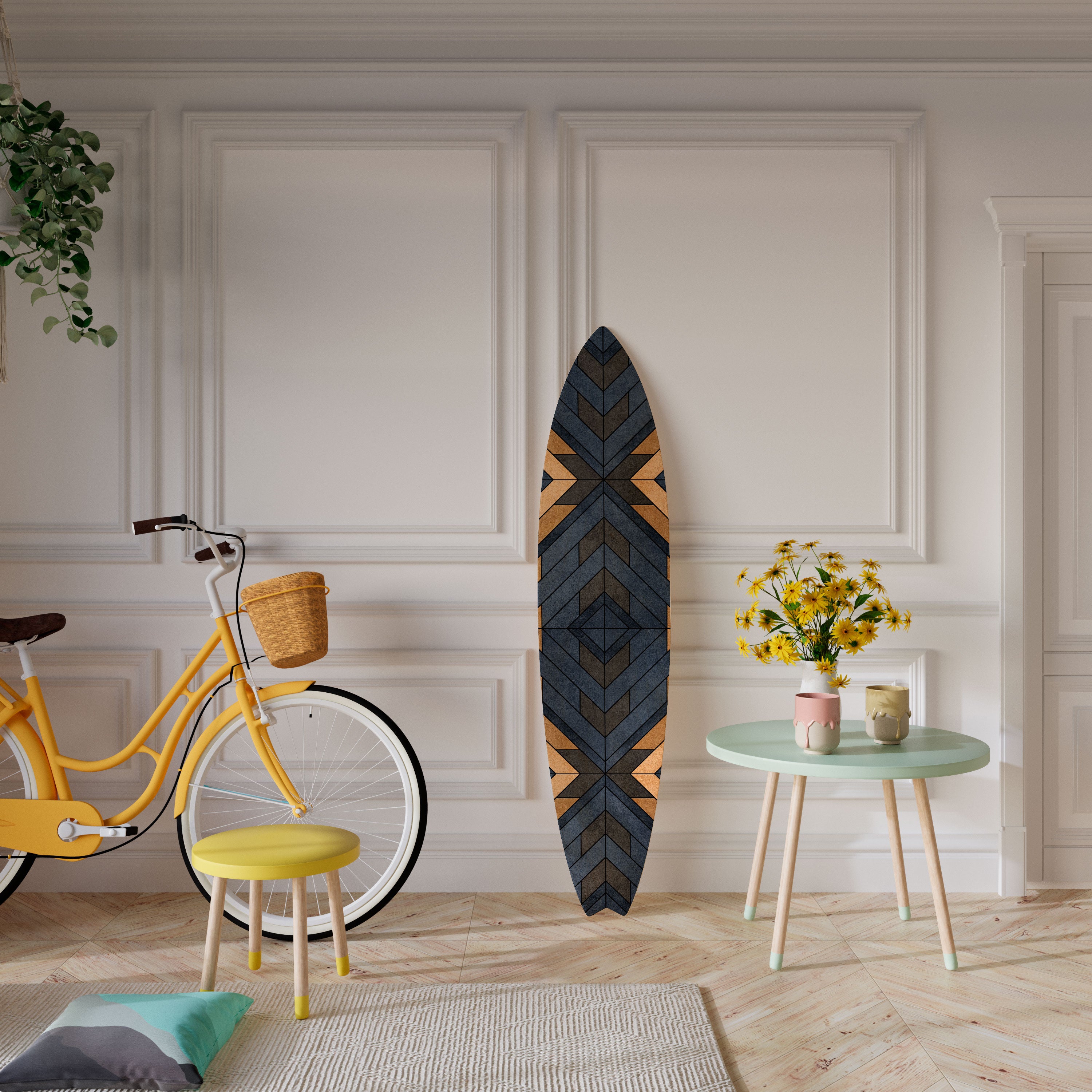 CRAFTY GEOMETRY Deko-Surfboard