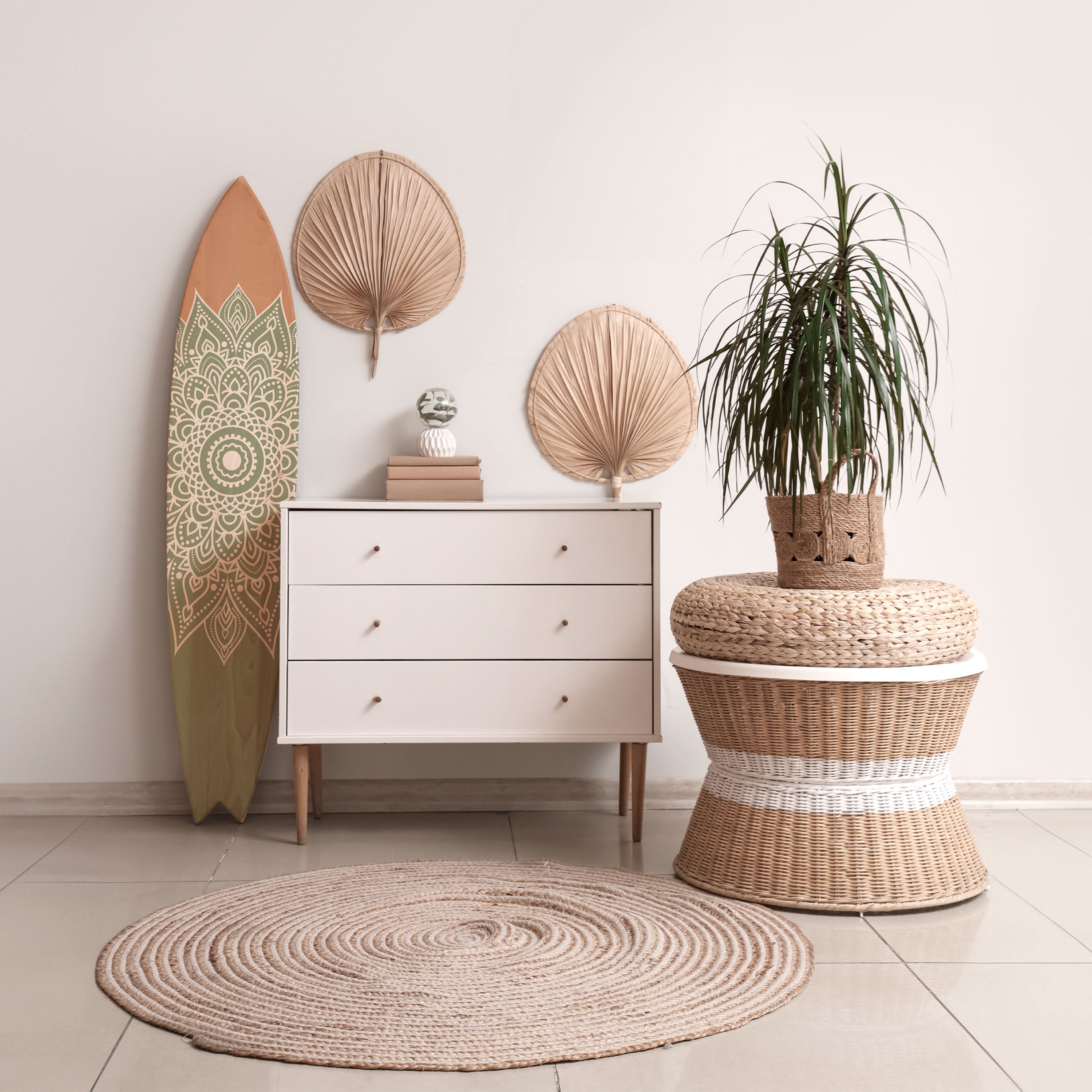 MANDALA WAVE DANCE Deko-Surfboard
