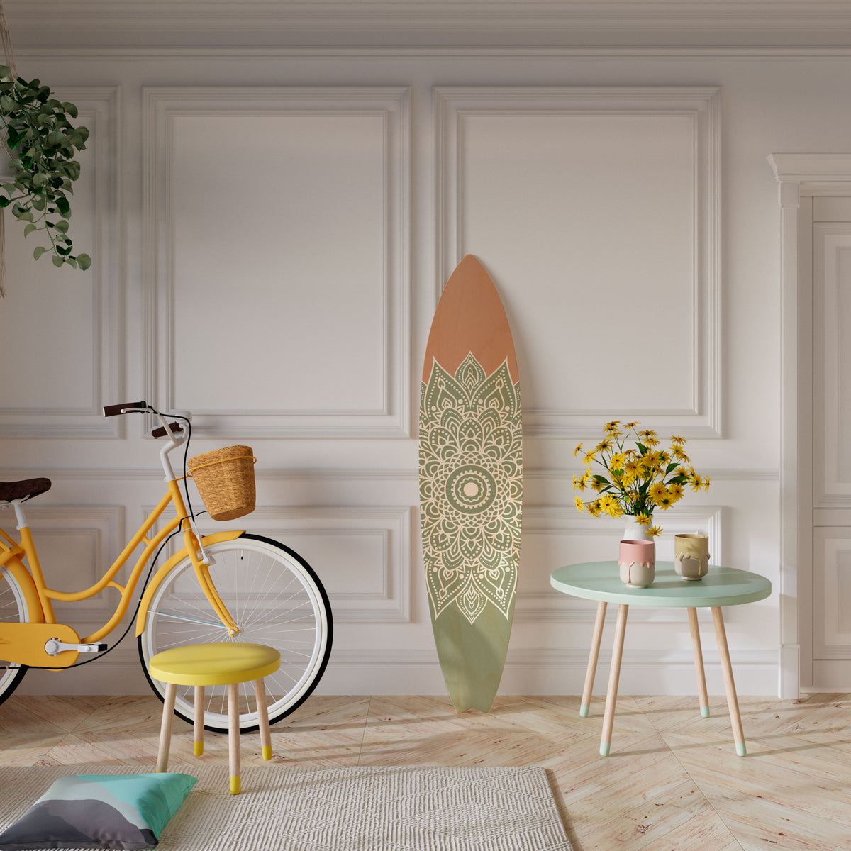 MANDALA WAVE DANCE Deko-Surfboard