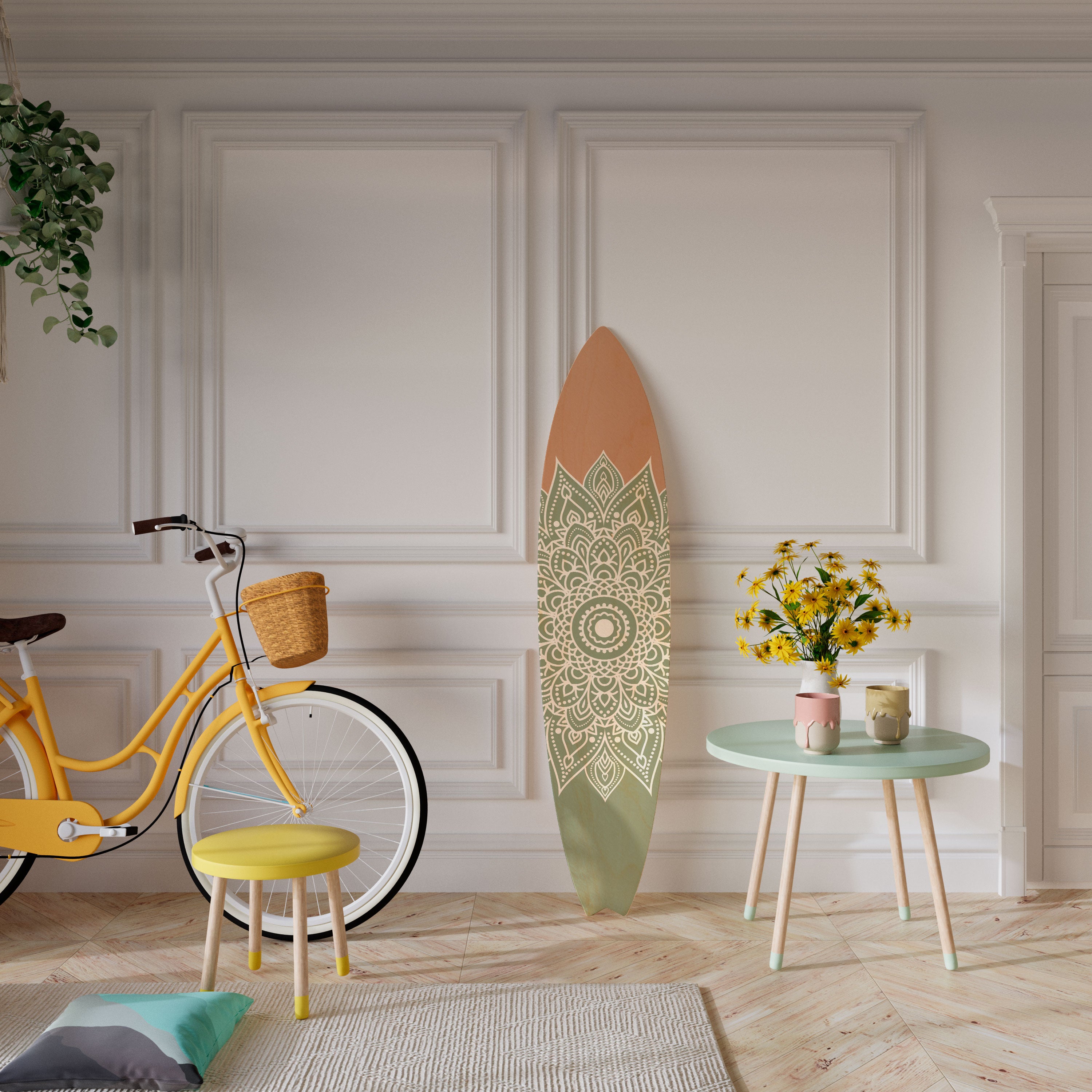 MANDALA WAVE DANCE Deko-Surfboard