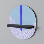 TIDAL STRIPE Ovales Kunstregal in Schwarz