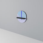 TIDAL STRIPE Ovales Kunstregal in Schwarz