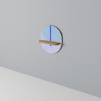 TIDAL STRIPE Ovales Kunstregal in Eiche-Optik