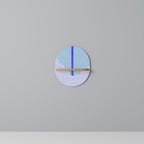 TIDAL STRIPE Ovales Kunstregal in Eiche-Optik