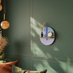 TIDAL STRIPE Ovales Kunstregal in Eiche-Optik