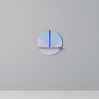 TIDAL STRIPE Rundes Kunstregal in Eiche-Optik