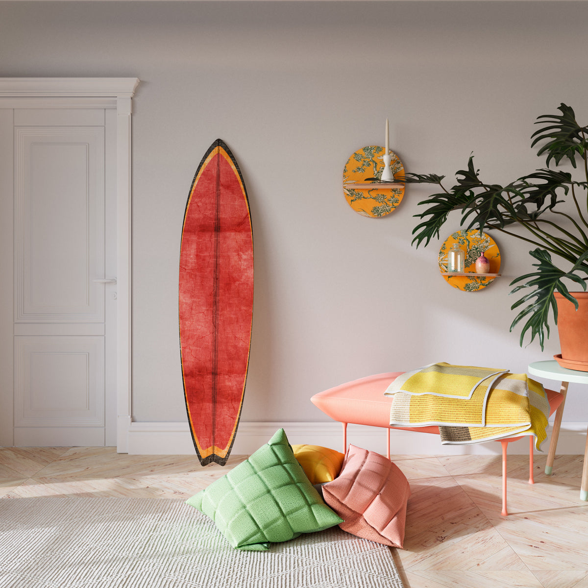 SCARLET EDGE Surfboard Decorative Panel