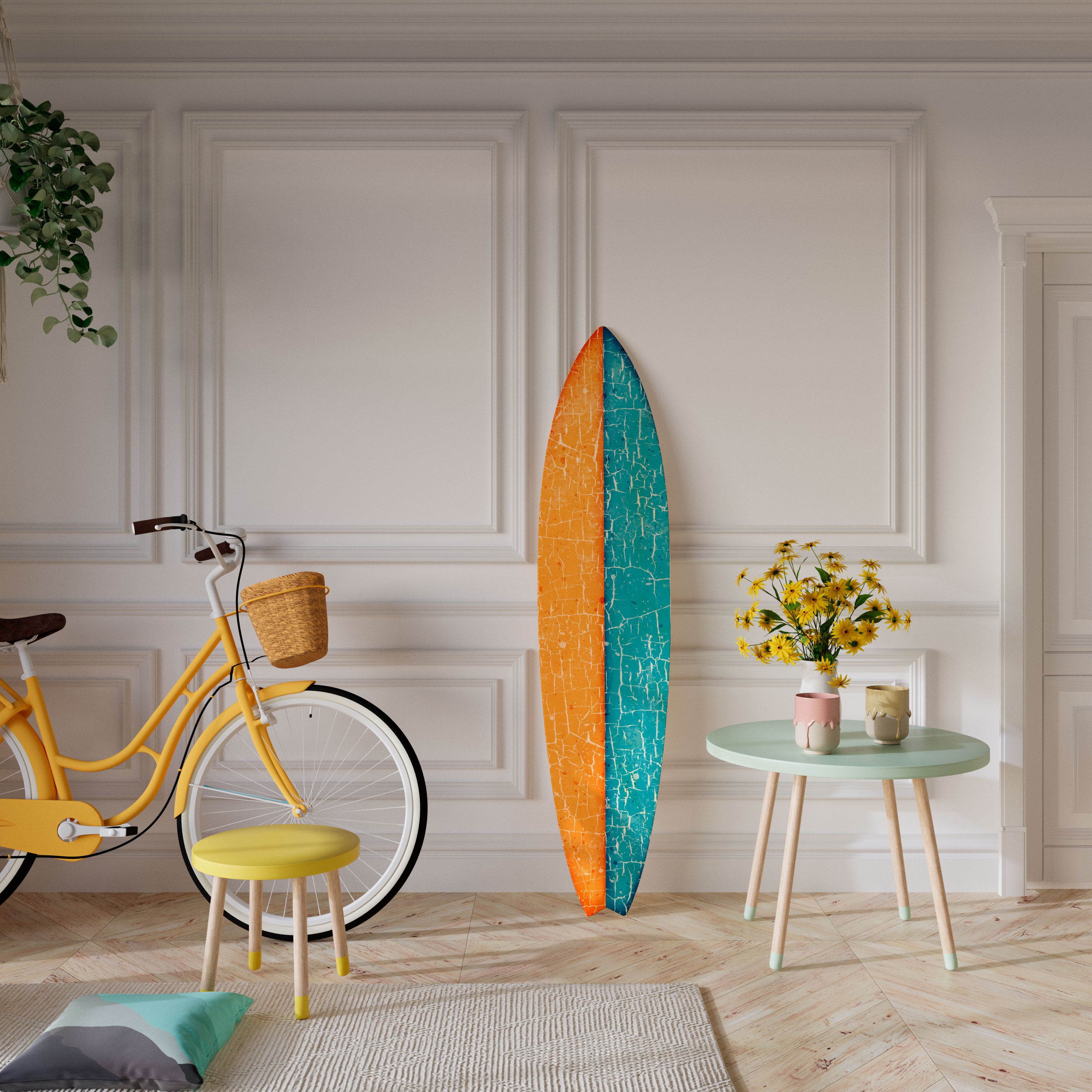 RUSTIC SHORE Deko-Surfboard