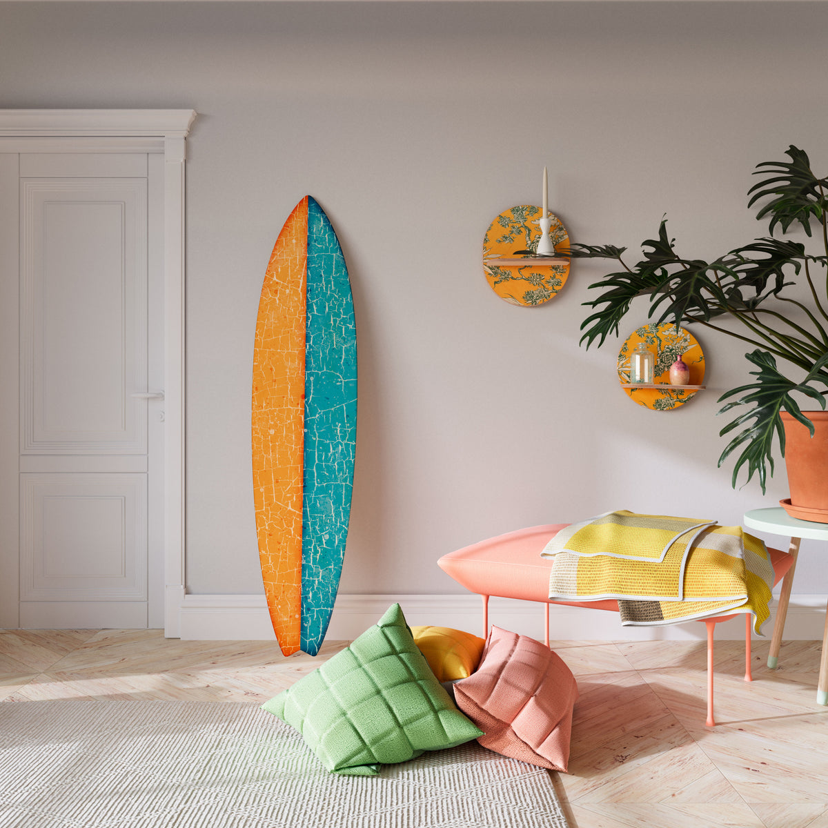 RUSTIC SHORE Deko-Surfboard