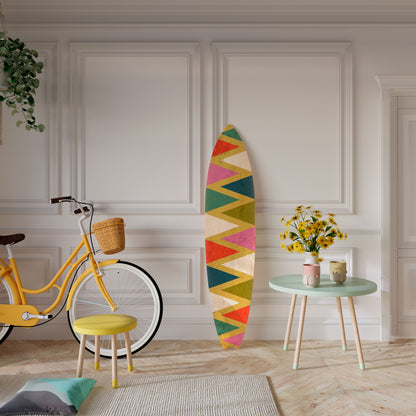 COLORFUL TRIANGLES Deko-Surfboard