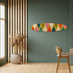 COLORFUL TRIANGLES Deko-Surfboard