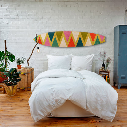 COLORFUL TRIANGLES Deko-Surfboard
