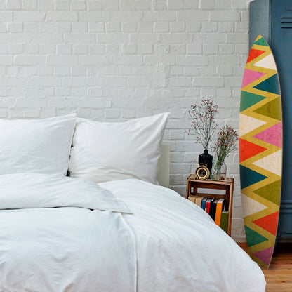 COLORFUL TRIANGLES Deko-Surfboard