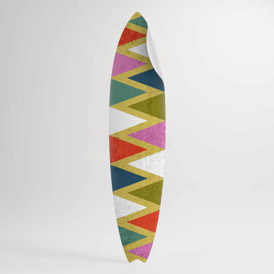 COLORFUL TRIANGLES Surfboard-Wandsticker