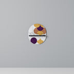 CRACKED GEOMETRY Ovales Kunstregal in Schwarz