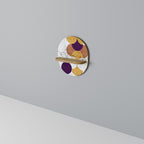 CRACKED GEOMETRY Ovales Kunstregal in Eiche-Optik