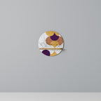 CRACKED GEOMETRY Rundes Kunstregal in Eiche-Optik