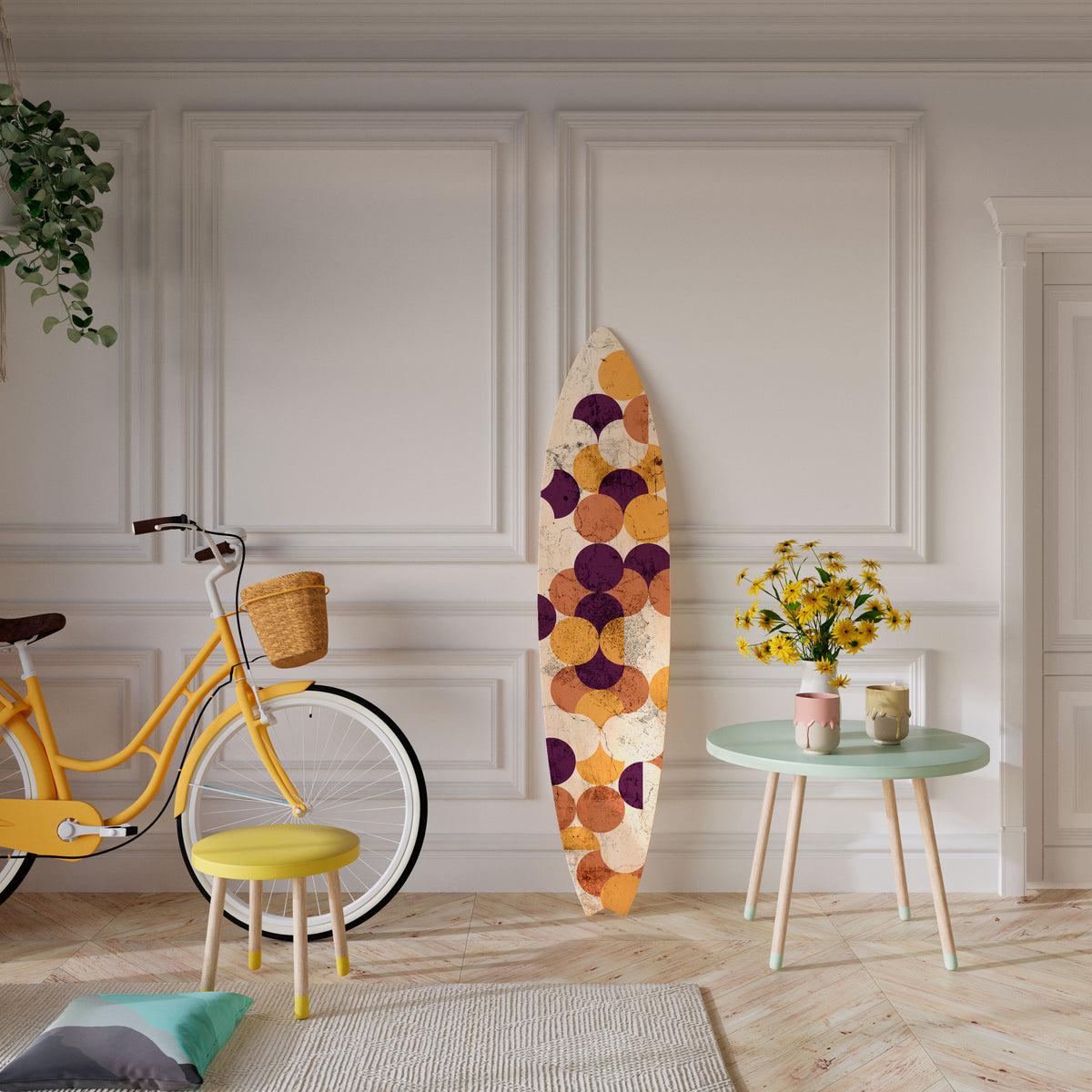 CRACKED GEOMETRY Deko-Surfboard