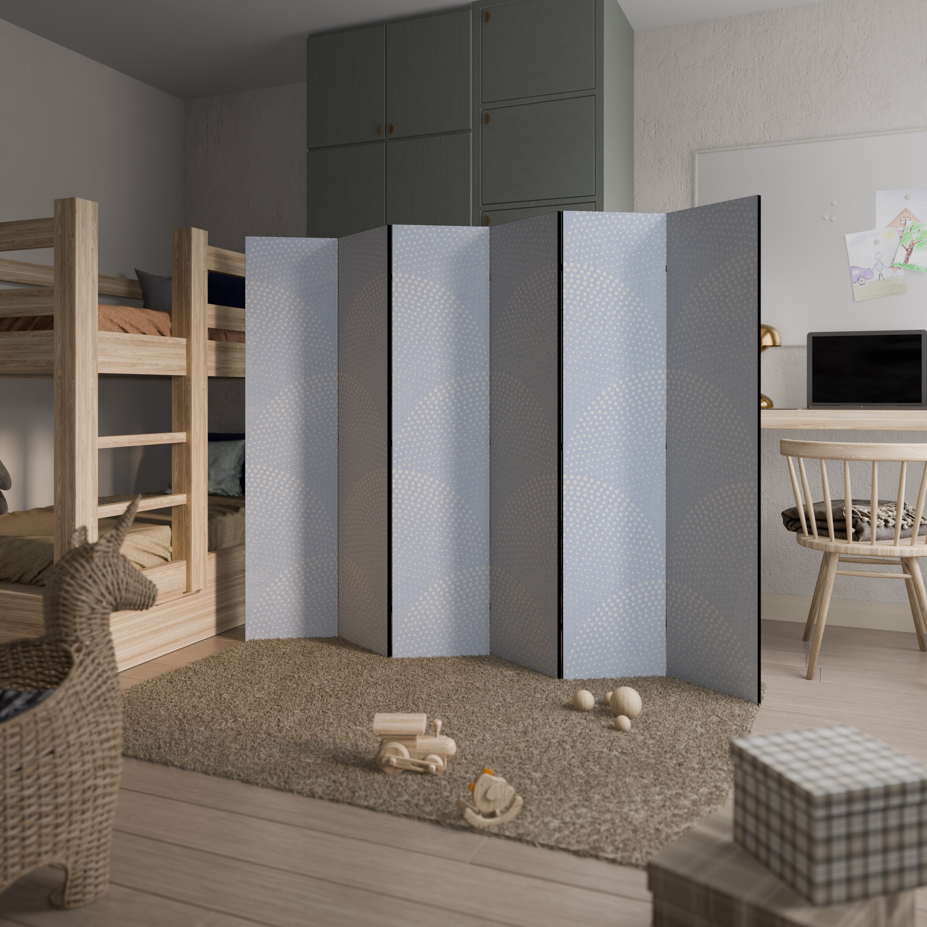 HARMONIOUS CURVES DISPLAY 6-Panel Room Divider