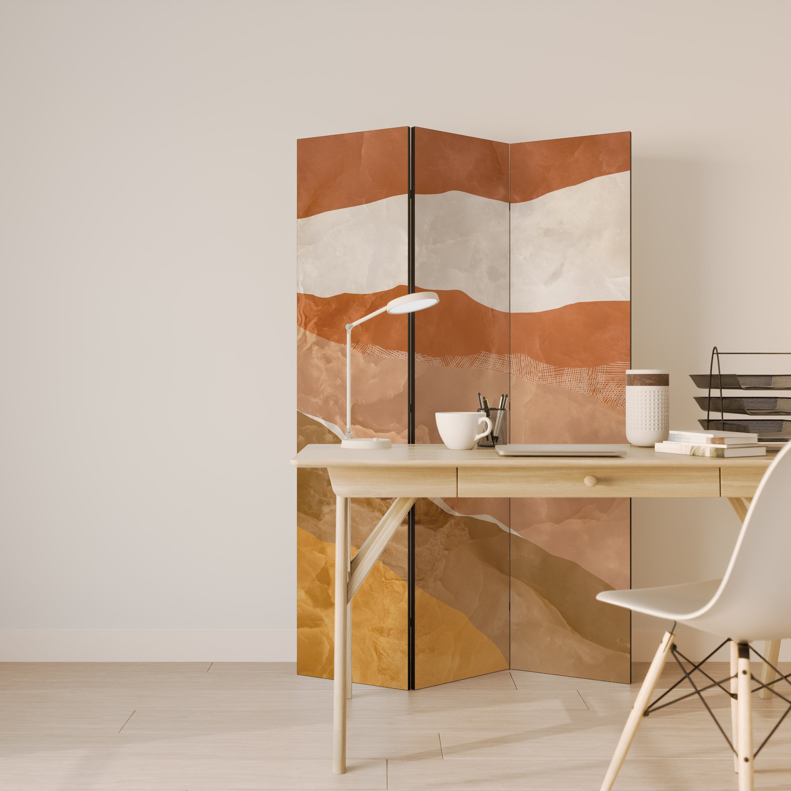 SANDHILLS SPLENDOUR Dekorativer 3-teiliger Raumteiler