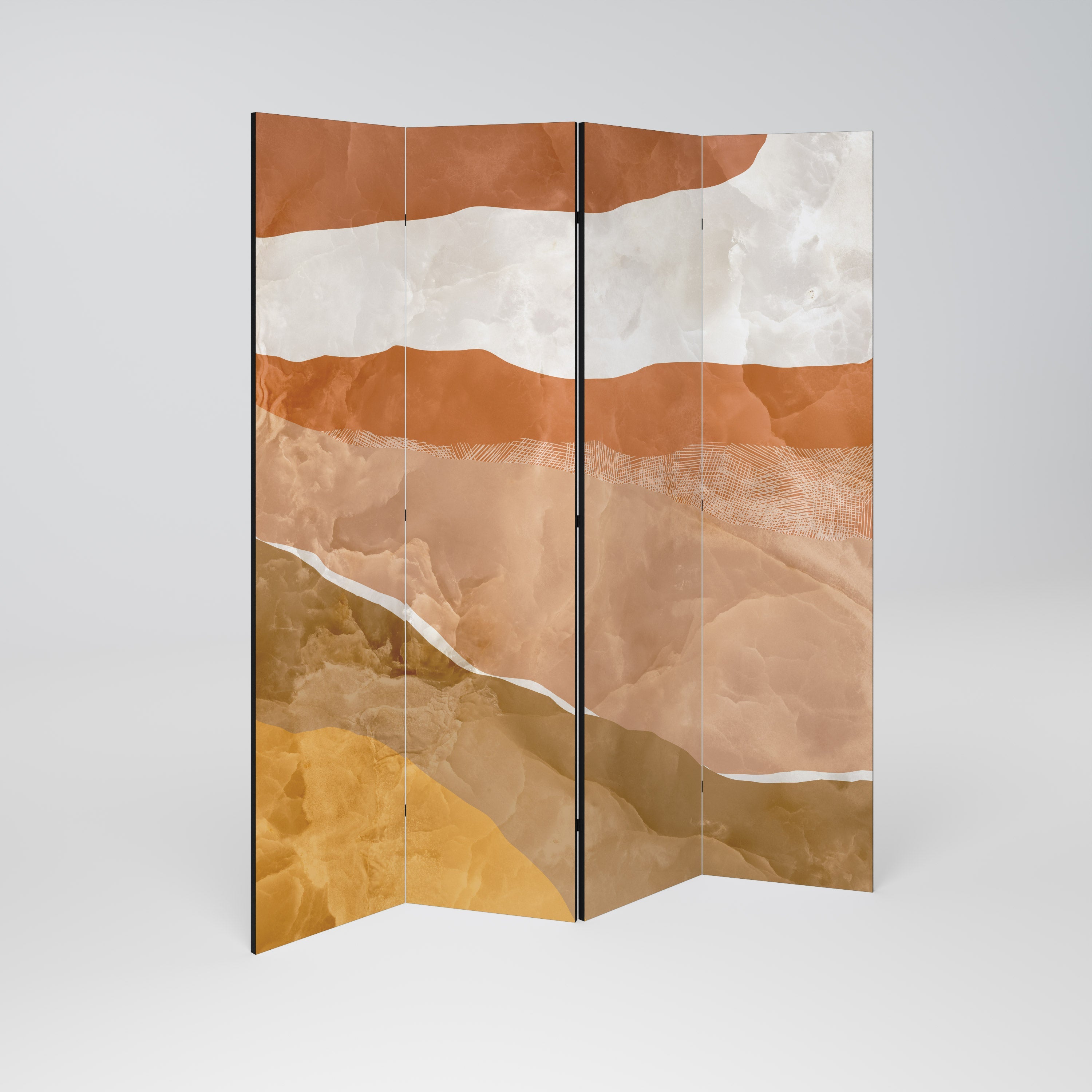 SANDHILLS SPLENDOUR Dekorativer 4-teiliger Raumteiler