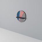 GLAMOROUS STRIPE Ovales Kunstregal in Schwarz