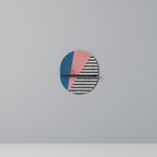 GLAMOROUS STRIPE Ovales Kunstregal in Schwarz