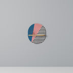 GLAMOROUS STRIPE Ovales Kunstregal in Eiche-Optik