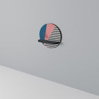 GLAMOROUS STRIPE Rundes Kunstregal in Schwarz