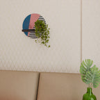 GLAMOROUS STRIPE Rundes Kunstregal in Schwarz