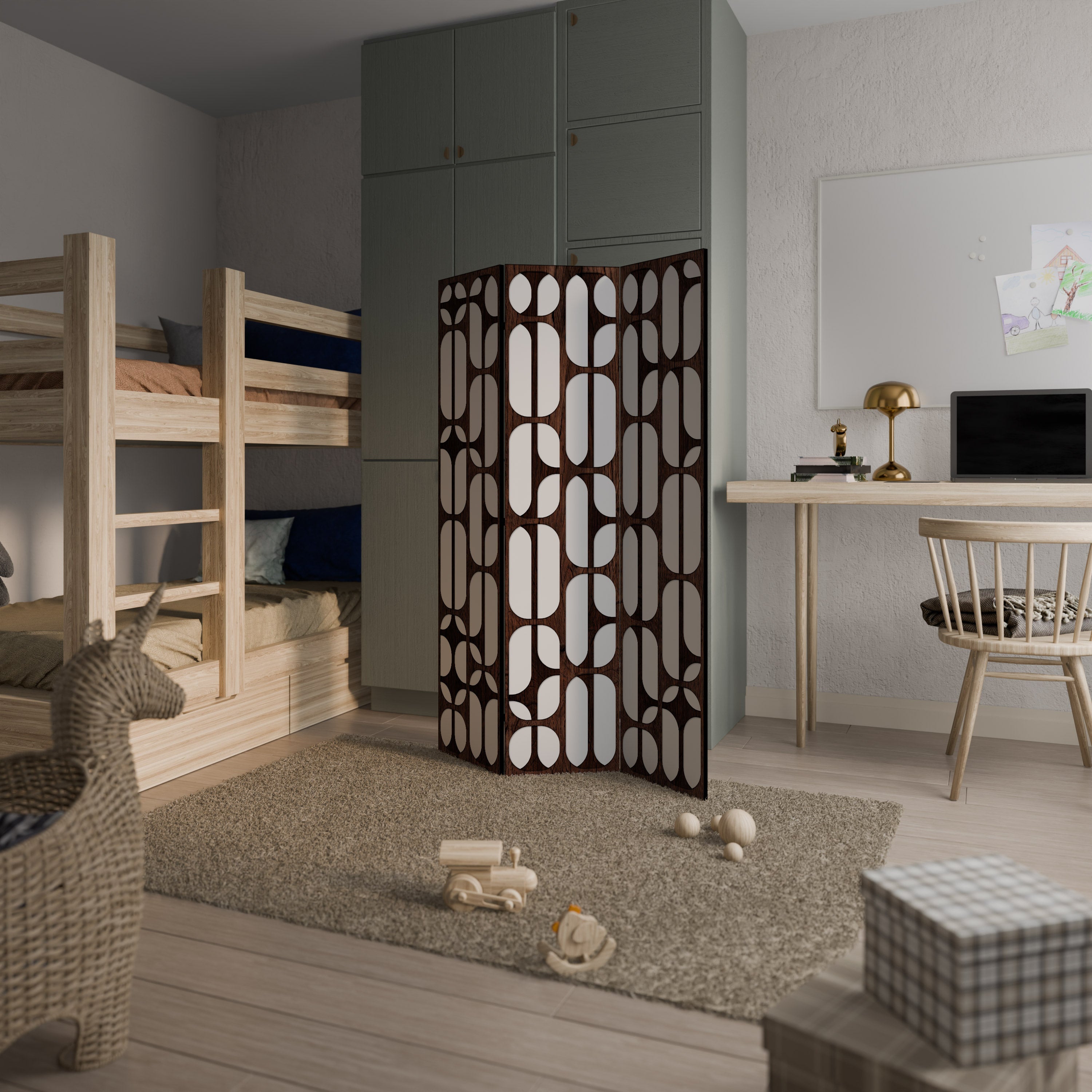 ARTISTIC SPACE HARMONY Dekorativer 3-teiliger Raumteiler