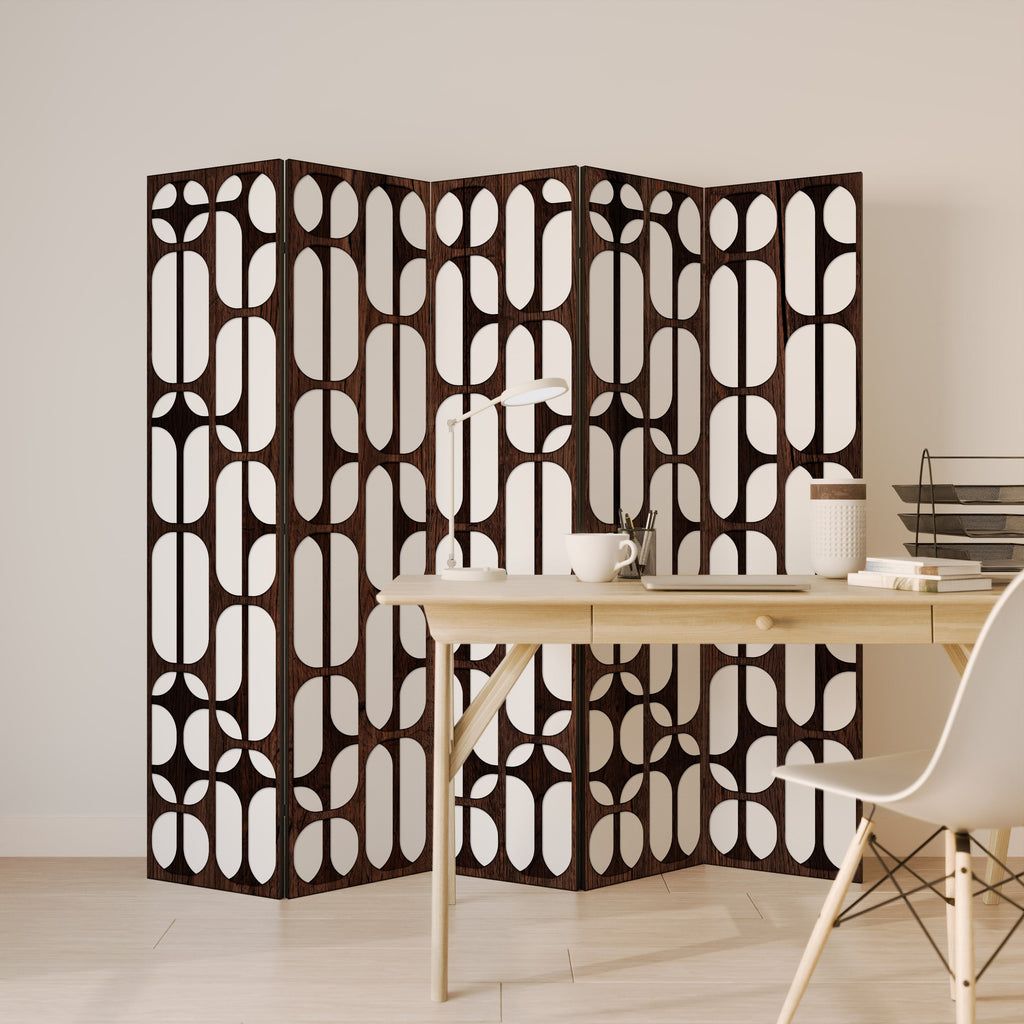 ARTISTIC SPACE HARMONY Decorative 5-Panel Room Divider