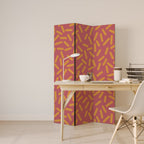 RADIANT STRIPE SYMPHONY Dekorativer Paravent - 3-teilig