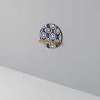 GRAPHITE EYES Rundes Kunstregal in Eiche-Optik