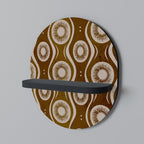 BROWN EYES Oval Art Shelf In Black Finish