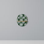 GREEN EYES Ovales Kunstregal in Eiche-Optik